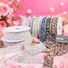Dingxin Wave-edge floral woven ribbons, rural style, small flower ear-edge ribbon headwear, clothing accessories wholesale Specification image